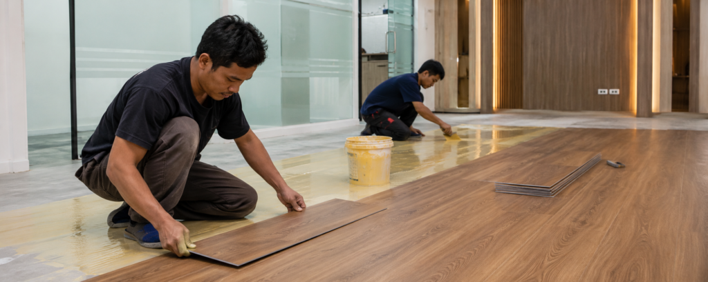 jasa pasang spc flooring vinyl lantai dan produk nya di jakarta bogor depok tangerang bekasi